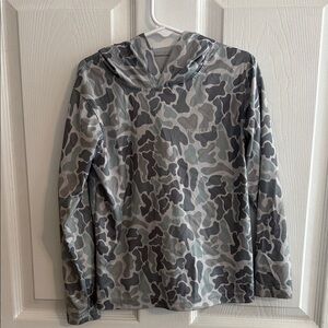 Gray Camo Hooded Shirt